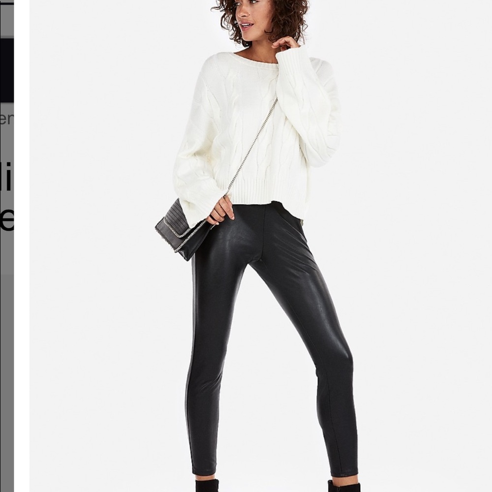 EXPRESS black faux leather leggings